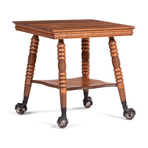 A Victorian Center Table in Oak 34e27d
