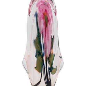 A Charles Lotton Flora Glass Vase American  34e290