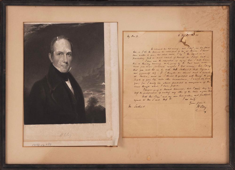 HENRY CLAY A L S FRAMED 14 75  34e2c9