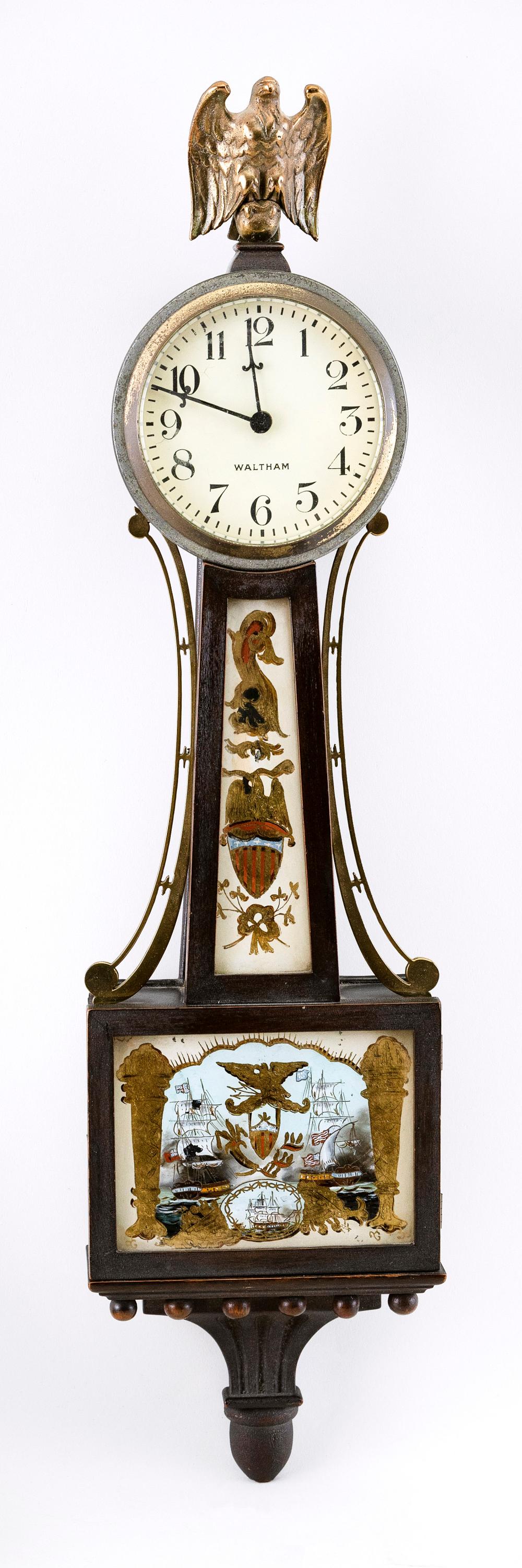 WALTHAM BANJO CLOCK 20TH CENTURY