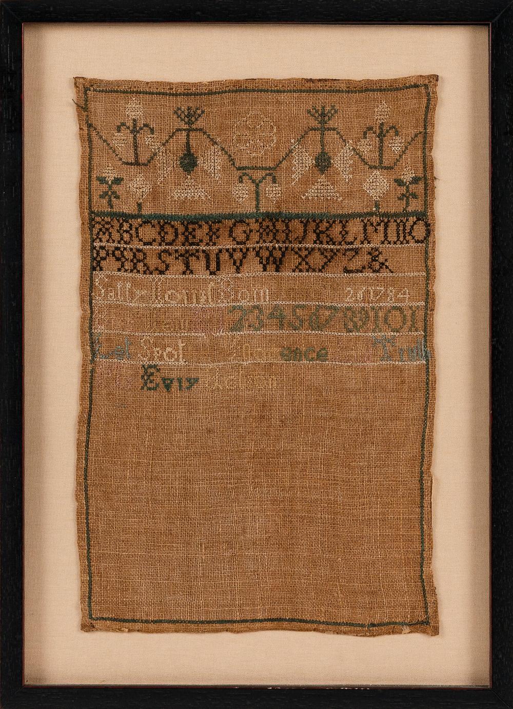 NEEDLEWORK SAMPLER 19TH CENTURY