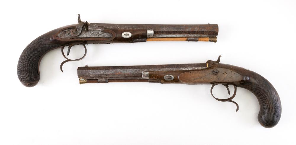 PAIR OF SAMUEL BRUNN DUELING PISTOLS 34e3da