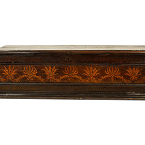 A Continental  Marquetry Inlaid