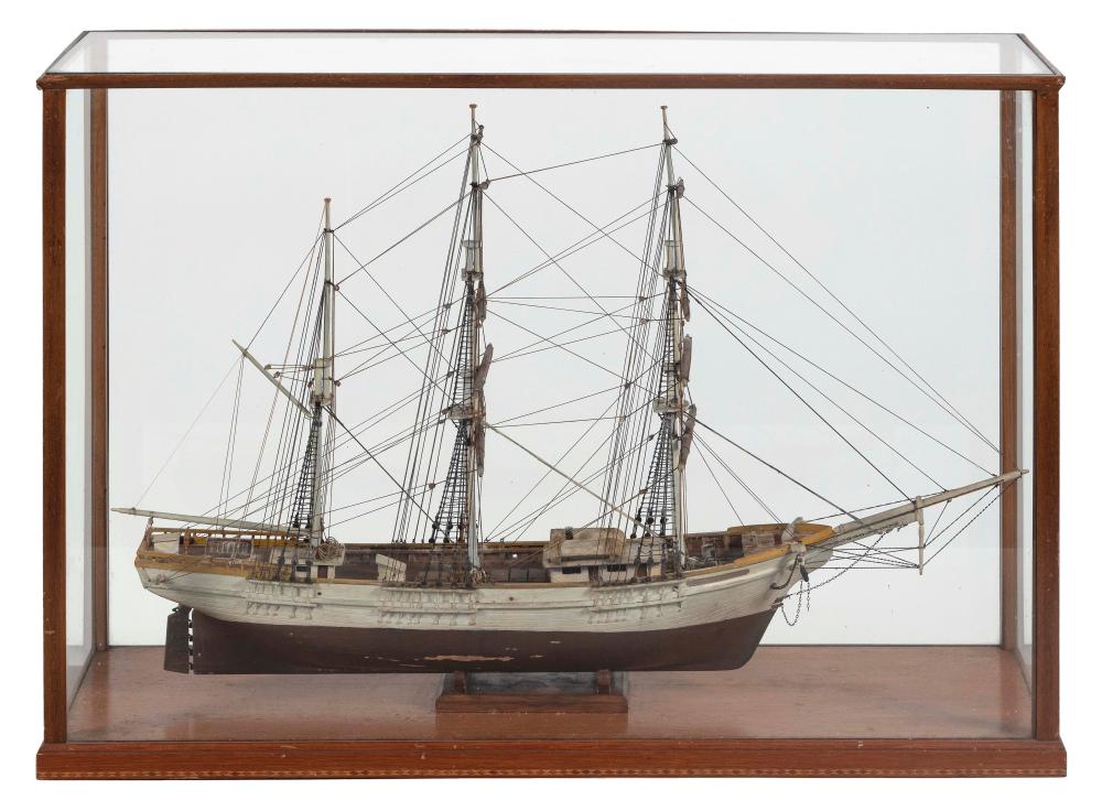 CASED MODEL OF A THREE-MASTED CLIPPER