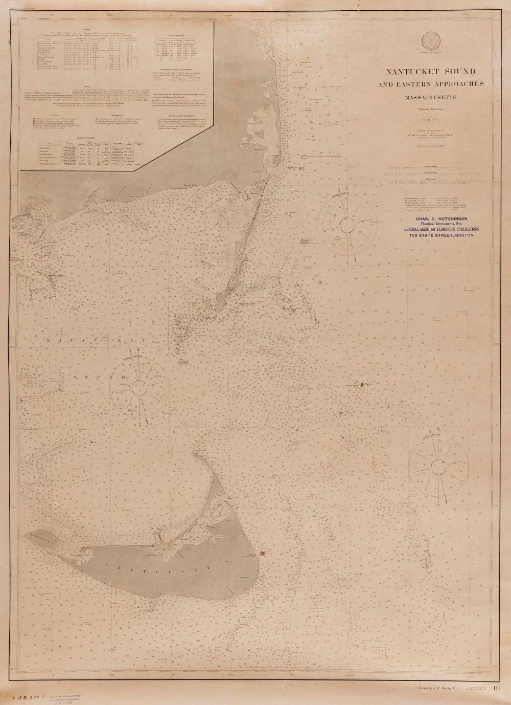 CHART NANTUCKET SOUND AND EASTERN 34e436