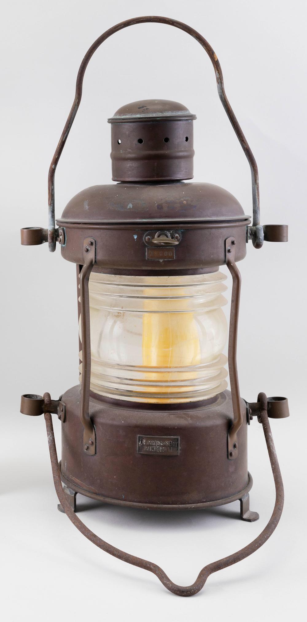 PETERS & BEY COPPER SHIP'S LANTERN