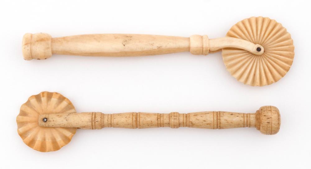TWO WHALEBONE PIE CRIMPERS POSSIBLY