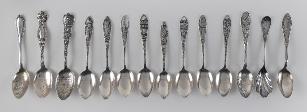 FOURTEEN AMERICAN SILVER SPOONS APPROX.