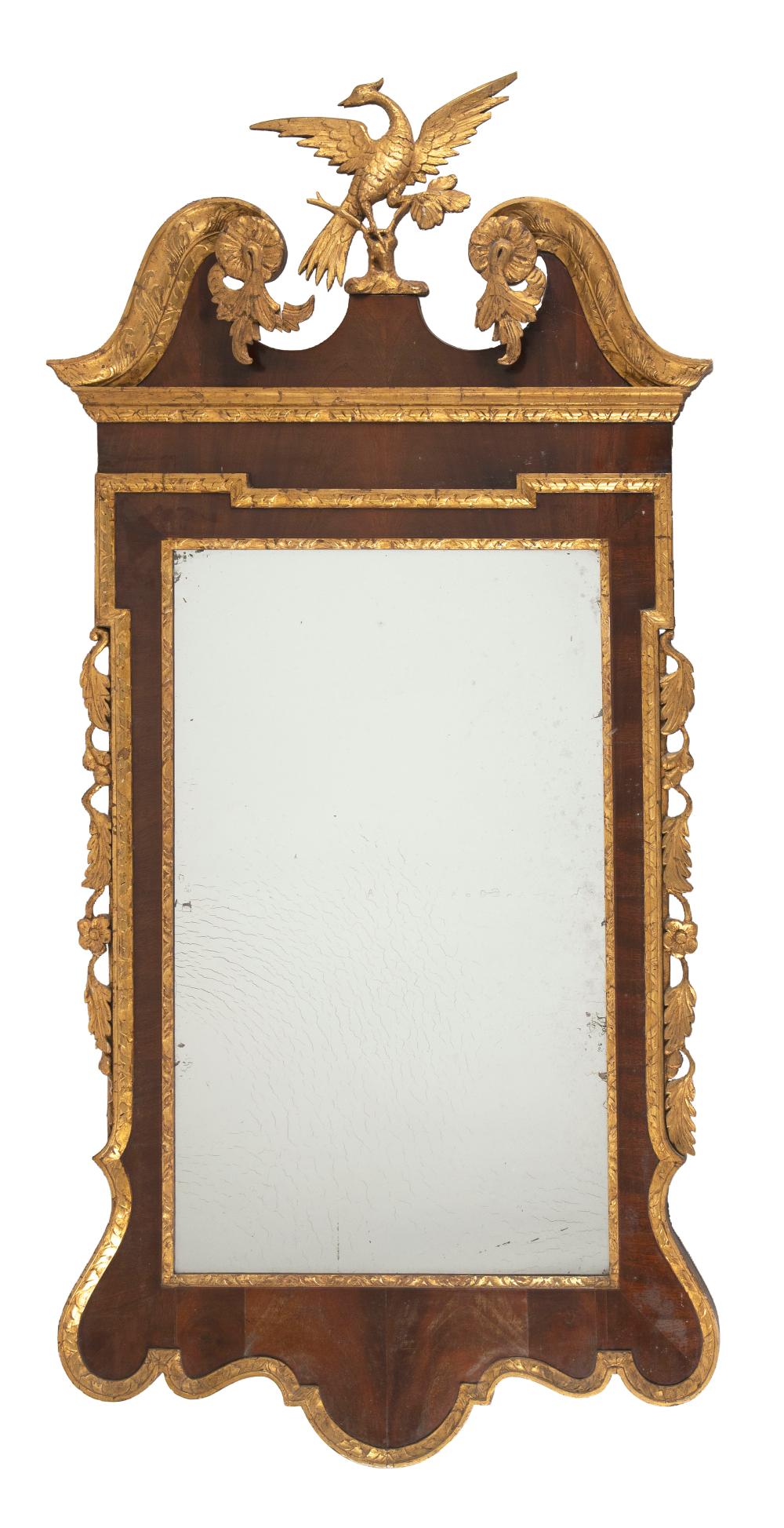 CHIPPENDALE MAHOGANY AND PARCEL-GILTWOOD