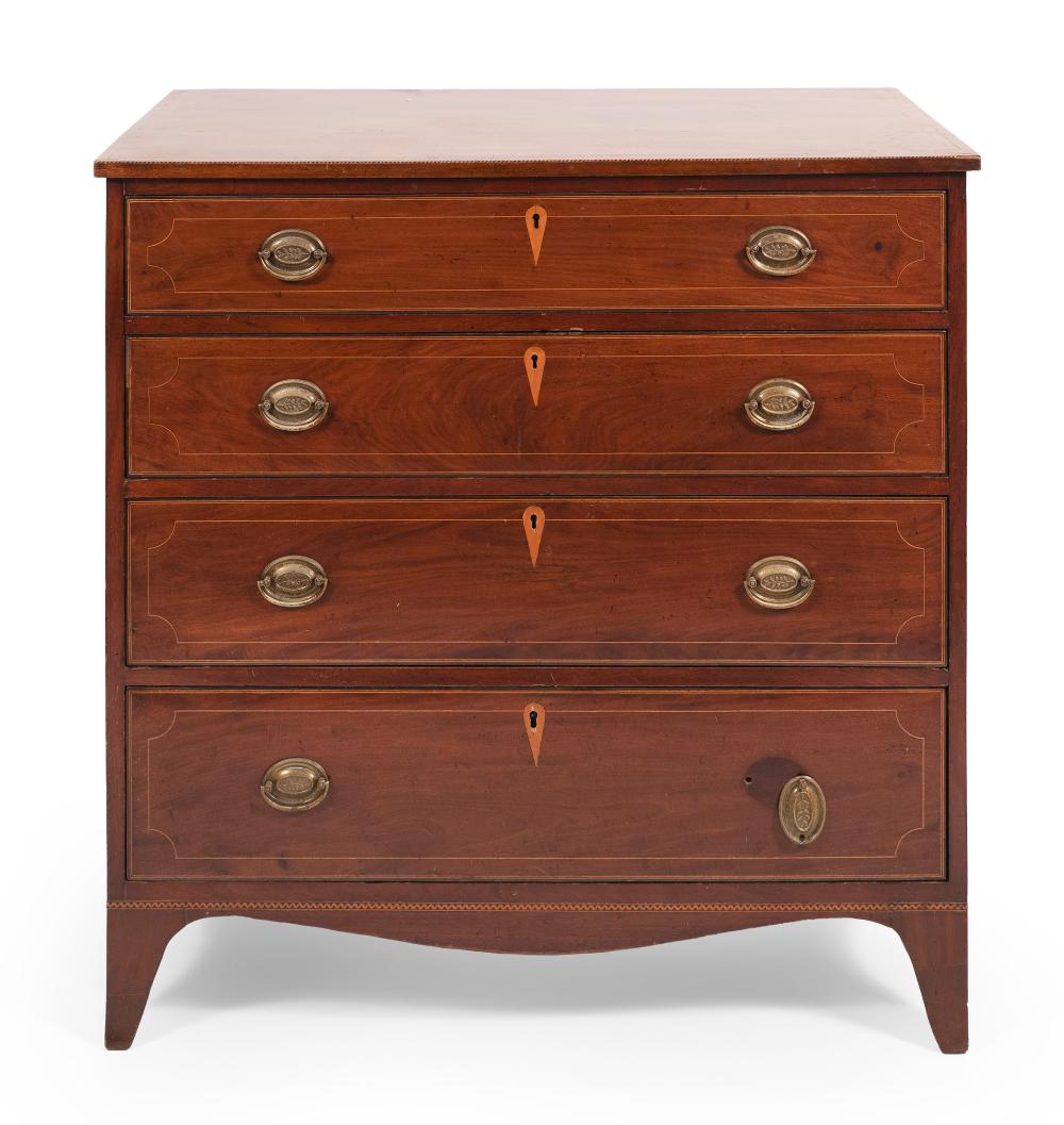 HEPPLEWHITE CHERRY CHEST OF DRAWERS 34e5d6