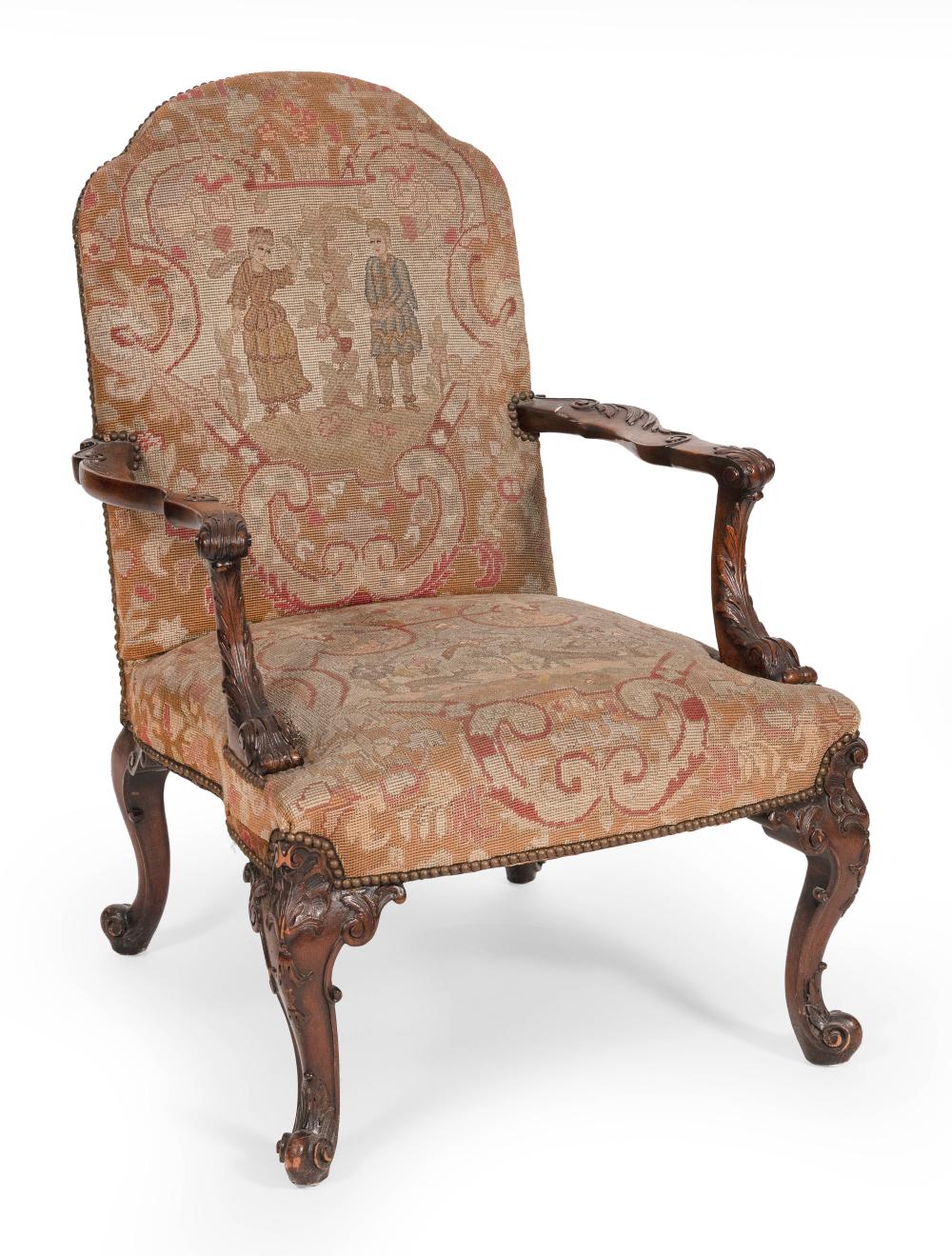 CONTINENTAL CARVED AND UPHOLSTERED 34e61e