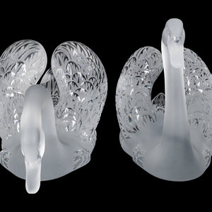 A Pair of Lalique Cygnes Figures
20th