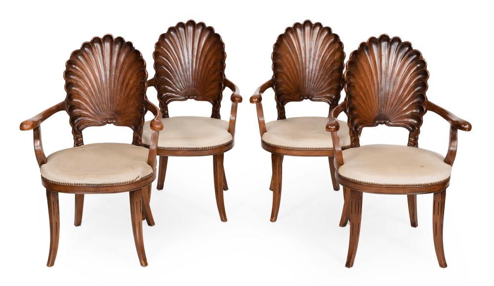 SET OF FOUR ITALIAN GROTTO ARMCHAIRS 34e6c5