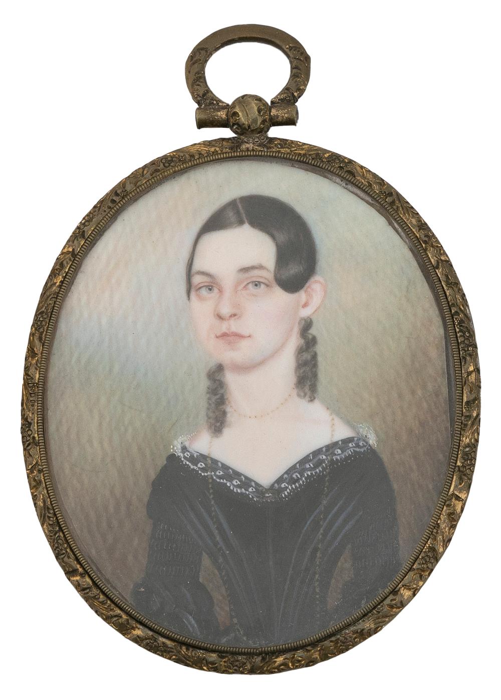 MINIATURE PORTRAIT OF A YOUNG WOMAN