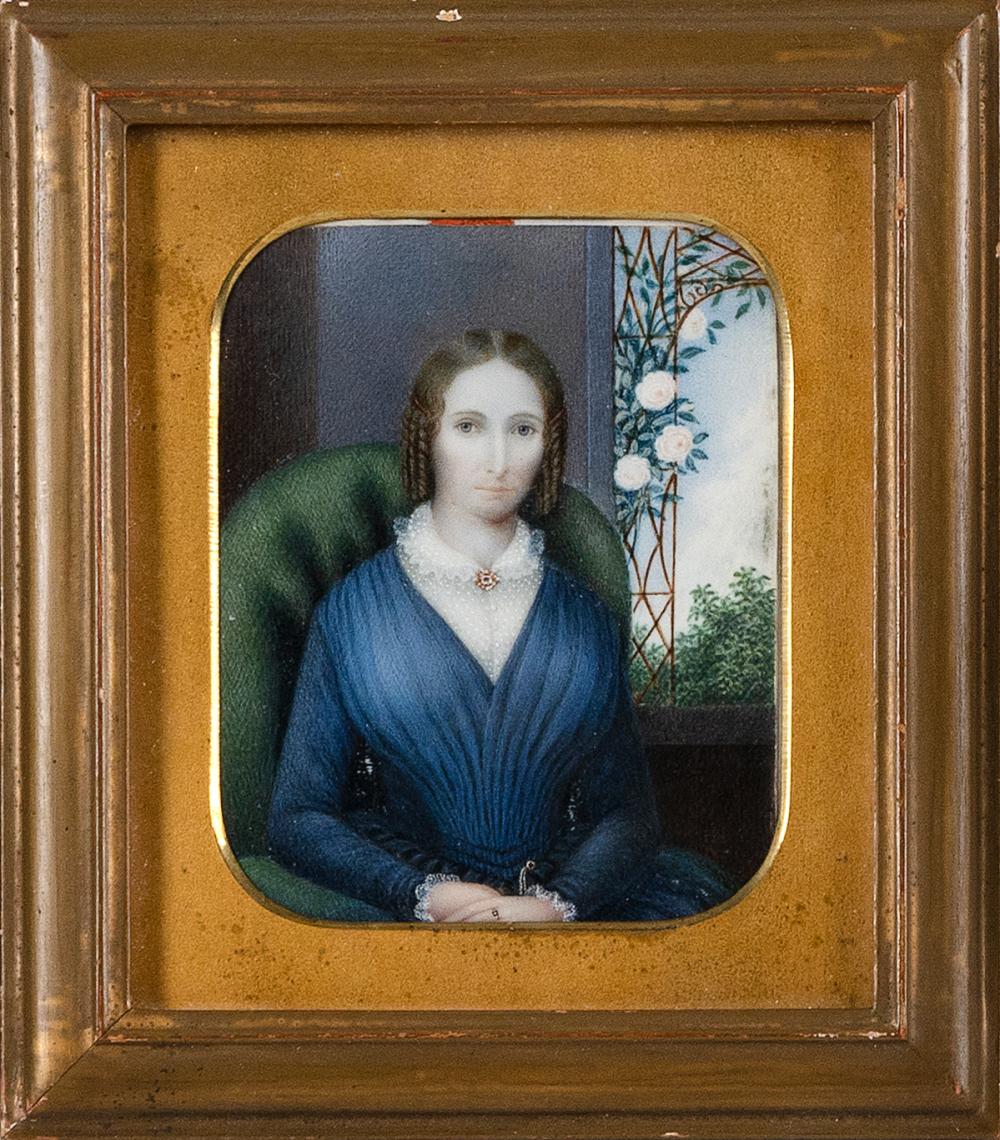 MINIATURE PORTRAIT OF A SEATED