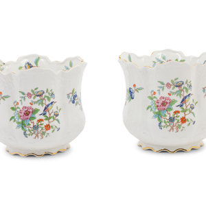 A Pair of Aynsley Porcelain Cache