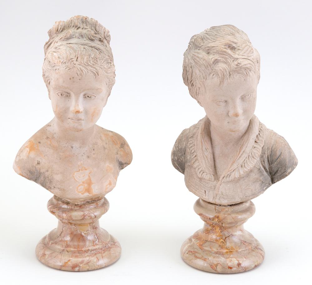 PAIR OF ITALIAN CERAMIC BUSTS ON 34e70a