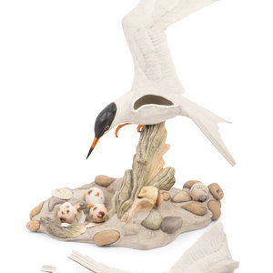 A Boehm Porcelain Common Tern Group 20th 34e713