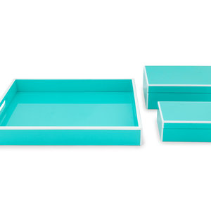 A Set of Two Modern Lacquer Boxes