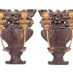 A Pair of French Carved Walnut