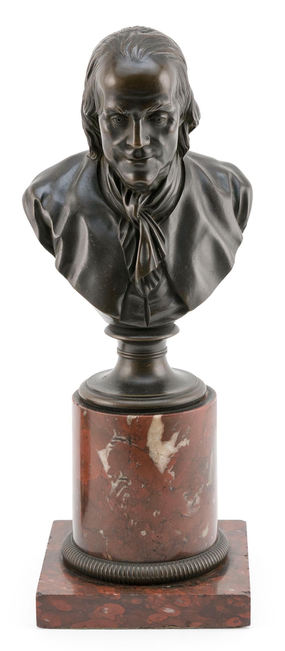 BRONZE BUST OF BENJAMIN FRANKLIN