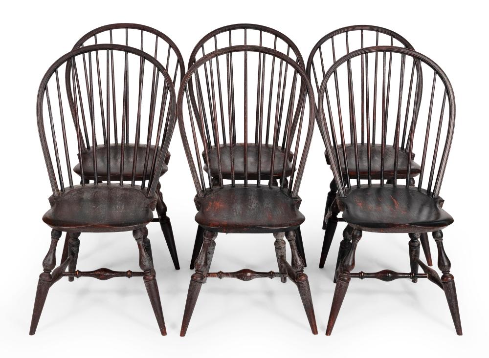 SET OF SIX WARREN CHAIR WORKS BOWBACK