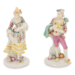 A Pair of Derby Porcelain Figures
Circa