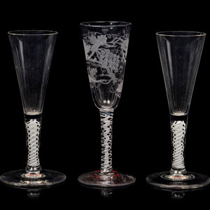 A Group of Three English Glass