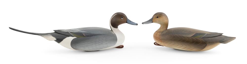 PAIR OF GEORGE STRUNK PINTAIL DECOYS