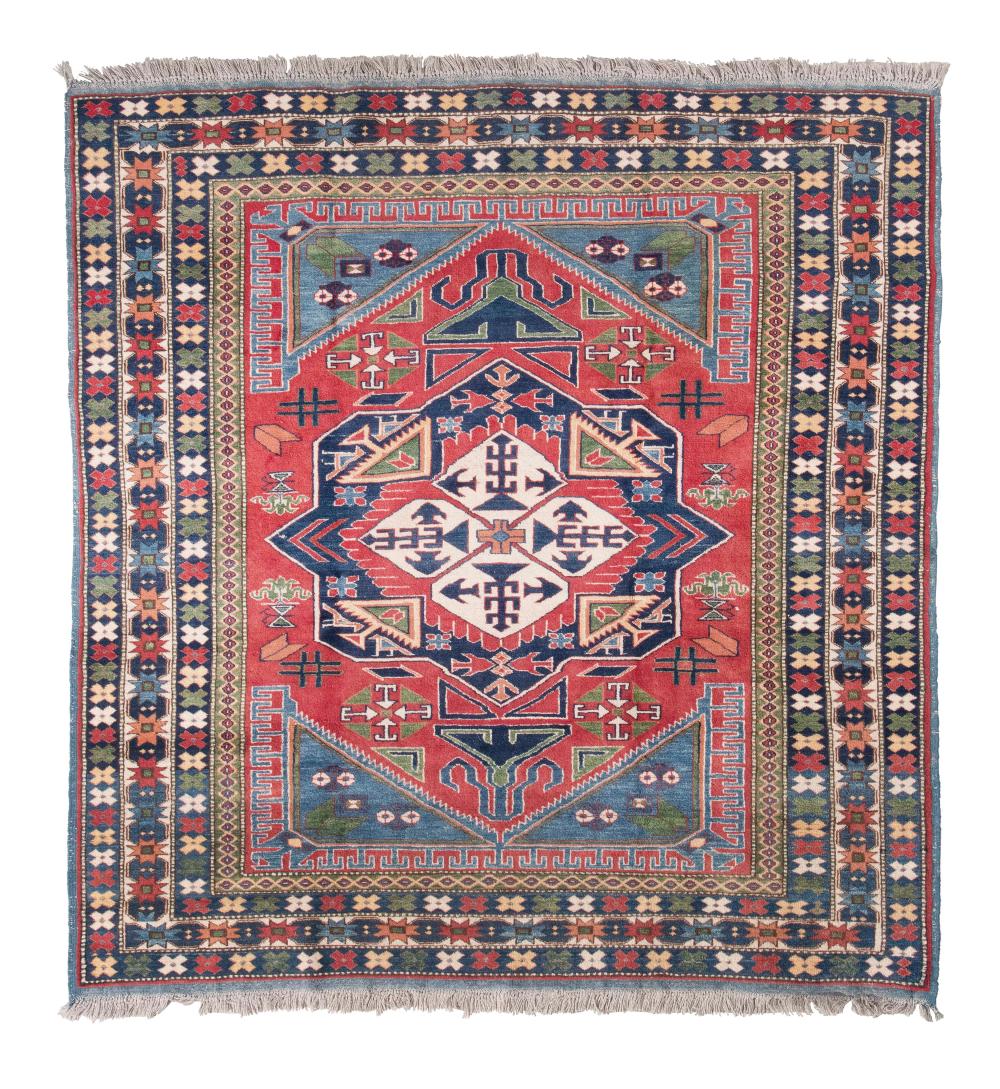 KAZAK DESIGN RUG: 6'0" X 6'5" LATE