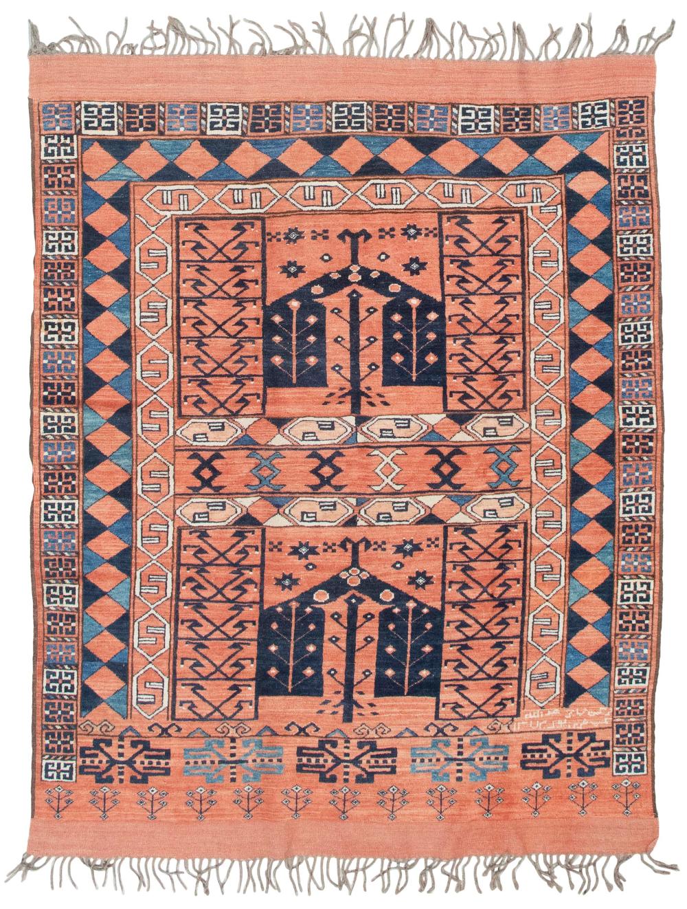 PESHAWAR RUG IN TRIBAL PRAYER DESIGN: