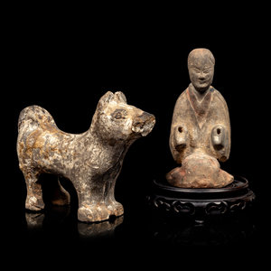 Two Chinese Pottery Figures
Han