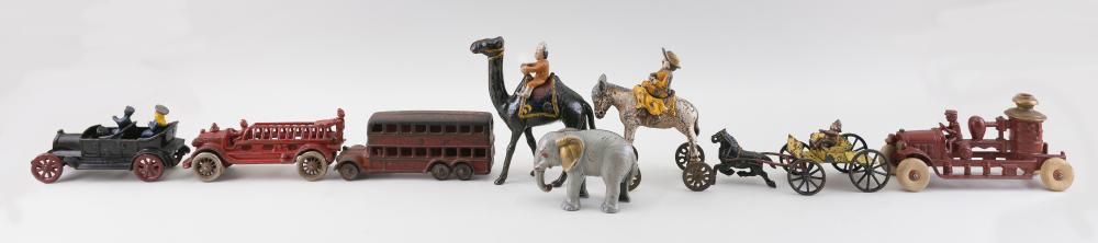 EIGHT CAST IRON TOYS 20TH CENTURY