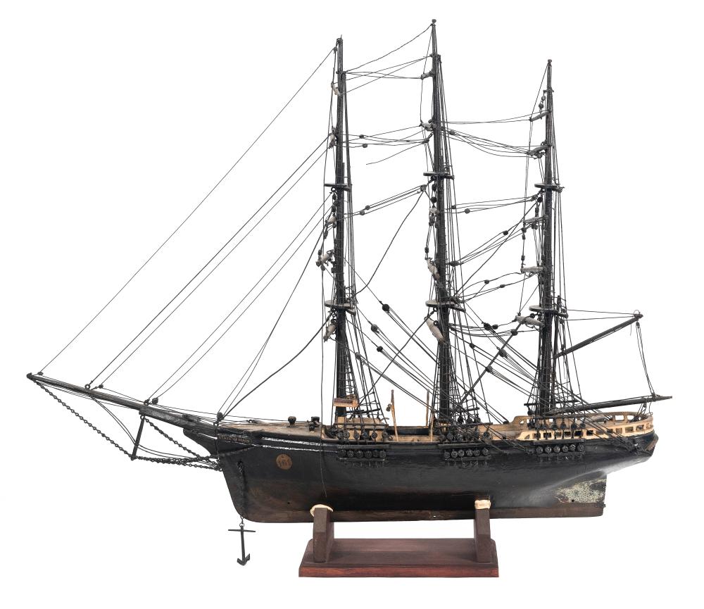 FOLK ART MODEL OF THE CLIPPER SHIP