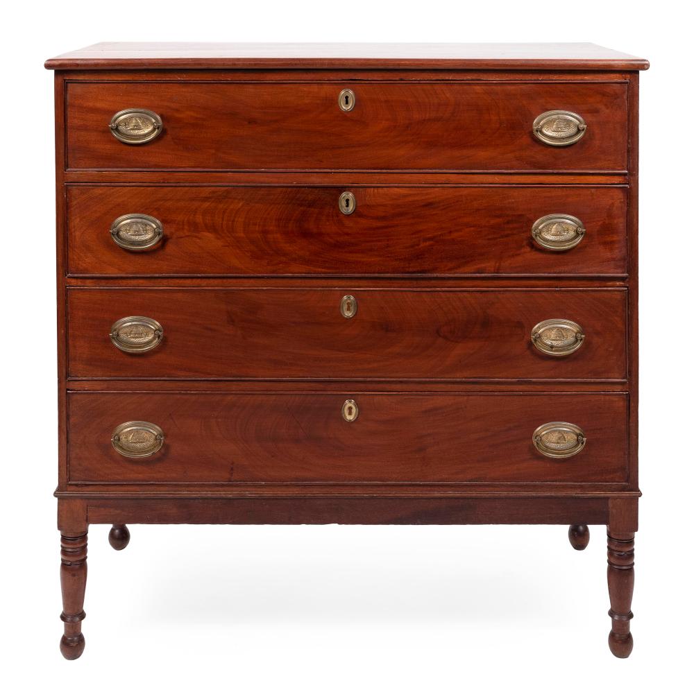 SHERATON FOUR-DRAWER CHEST EARLY 19TH