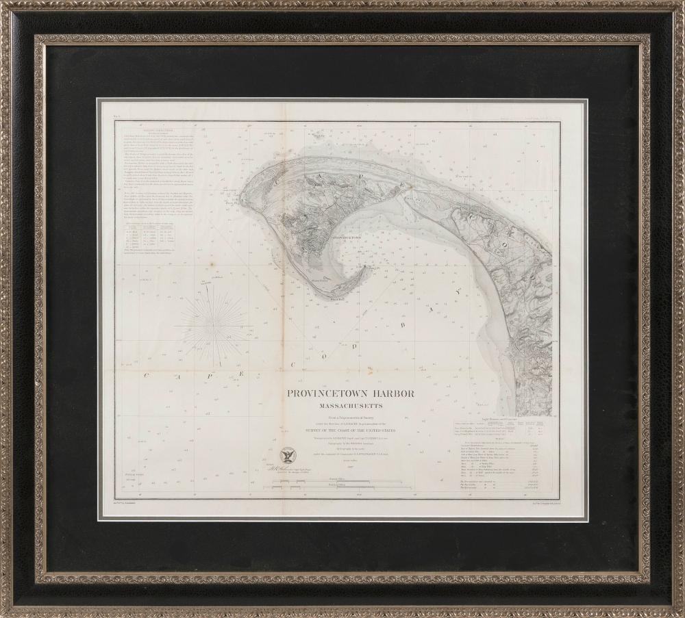 MAP OF PROVINCETOWN HARBOR MASSACHUSETTS 34ea97