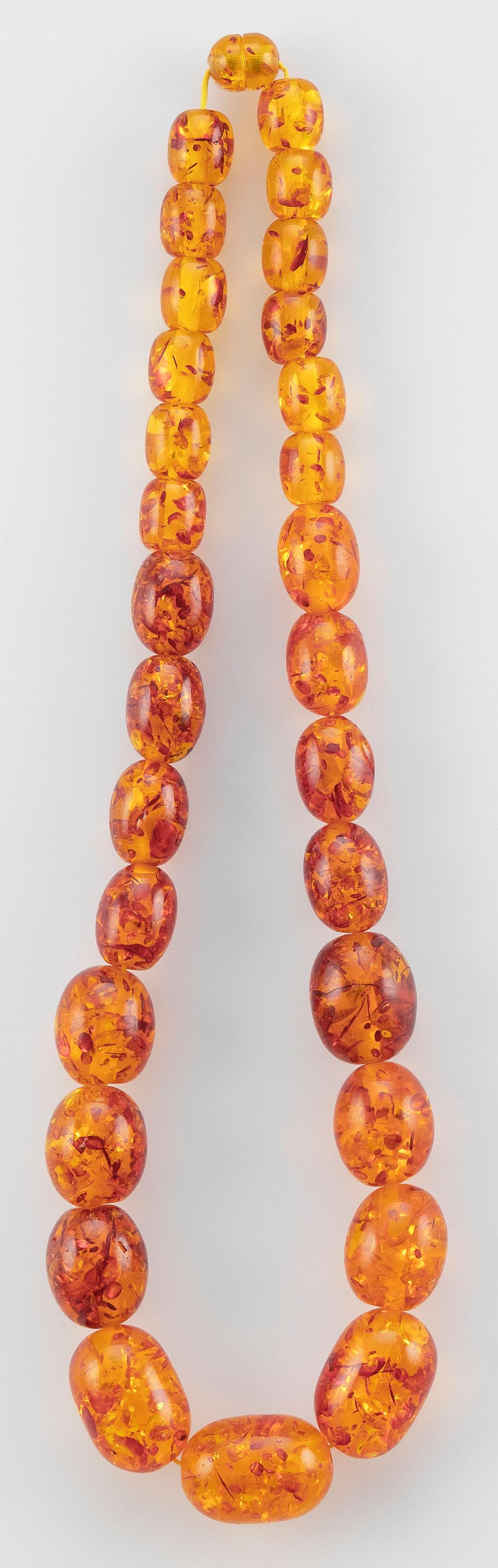 VINTAGE CLARIFIED AMBER BEAD NECKLACEVINTAGE 34eab7