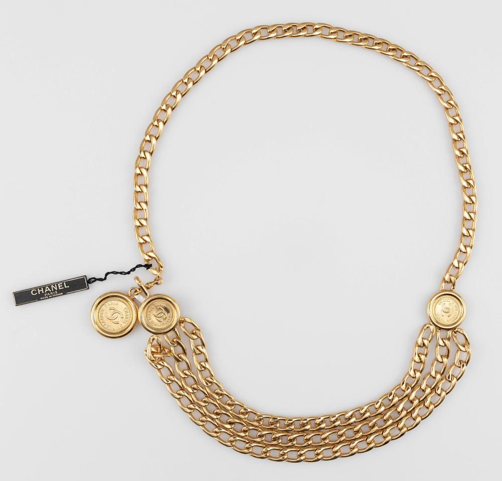 CHANEL MEDALLION CHAIN BELT LENGTH 34eab1