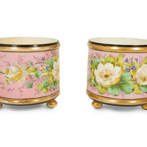 A Pair of French Porcelain Cache