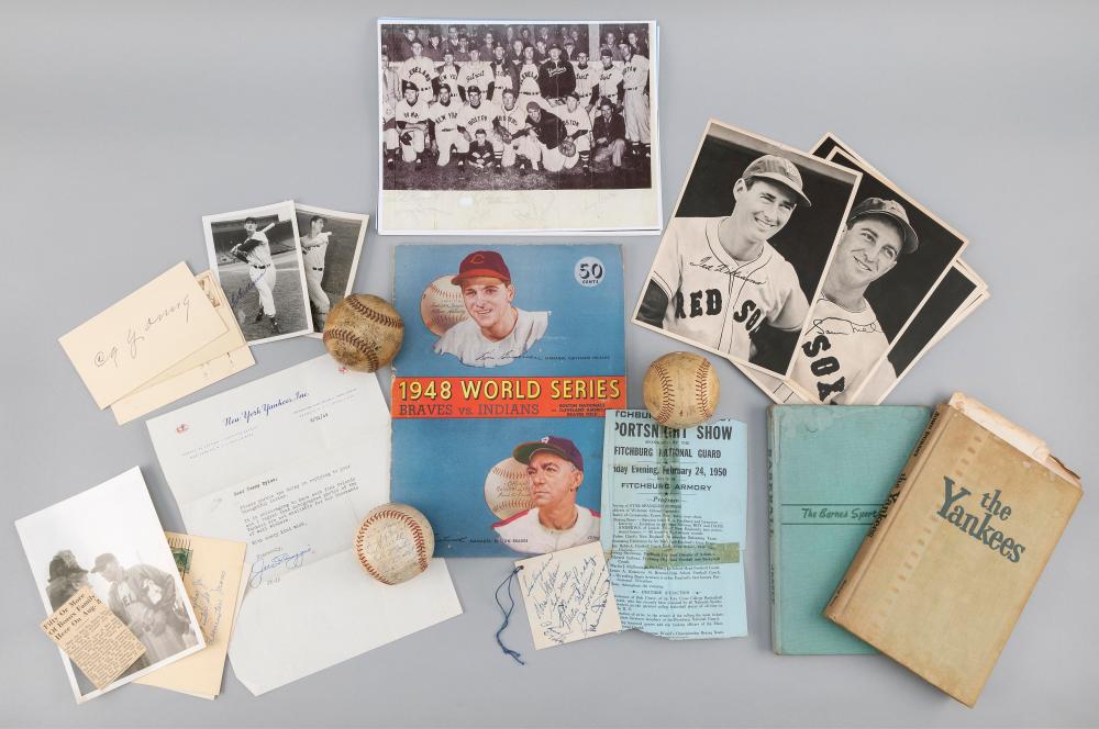 LOT OF BASEBALL MEMORABILIA CIRCA 1940S-1950SLOT