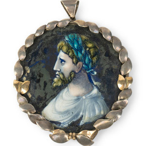 A Limoges Enamel Pendant 
16TH