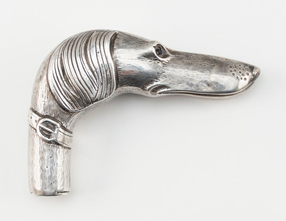 STERLING SILVER DOG S HEAD CANE 34eb17