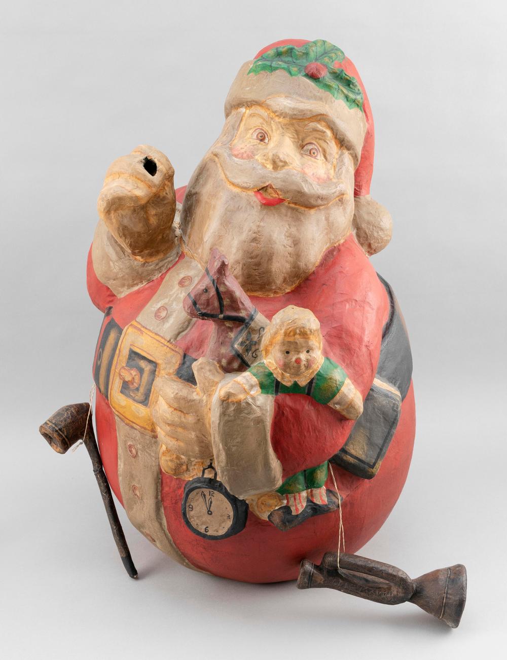 WONDERFUL PAPIER-MÂCHÉ SANTA CLAUSE