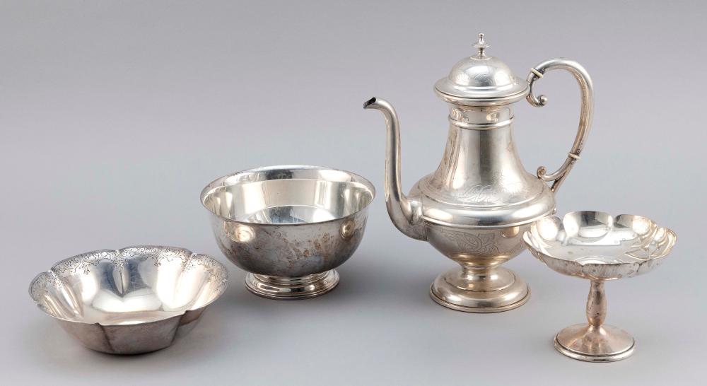 FOUR PIECES OF SILVER HOLLOWWARE