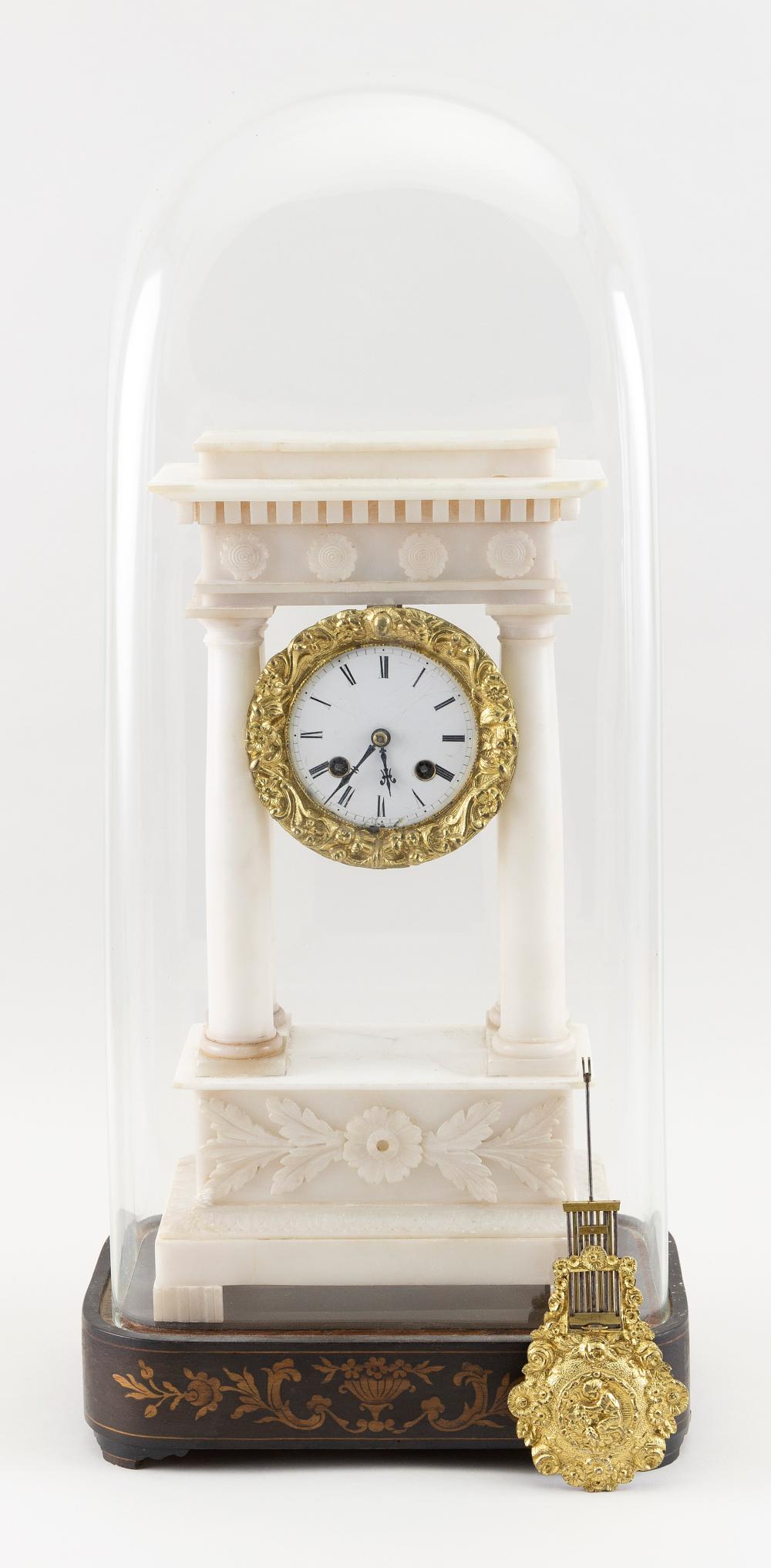 FRENCH NAPOLEON III MARBLE CLOCK