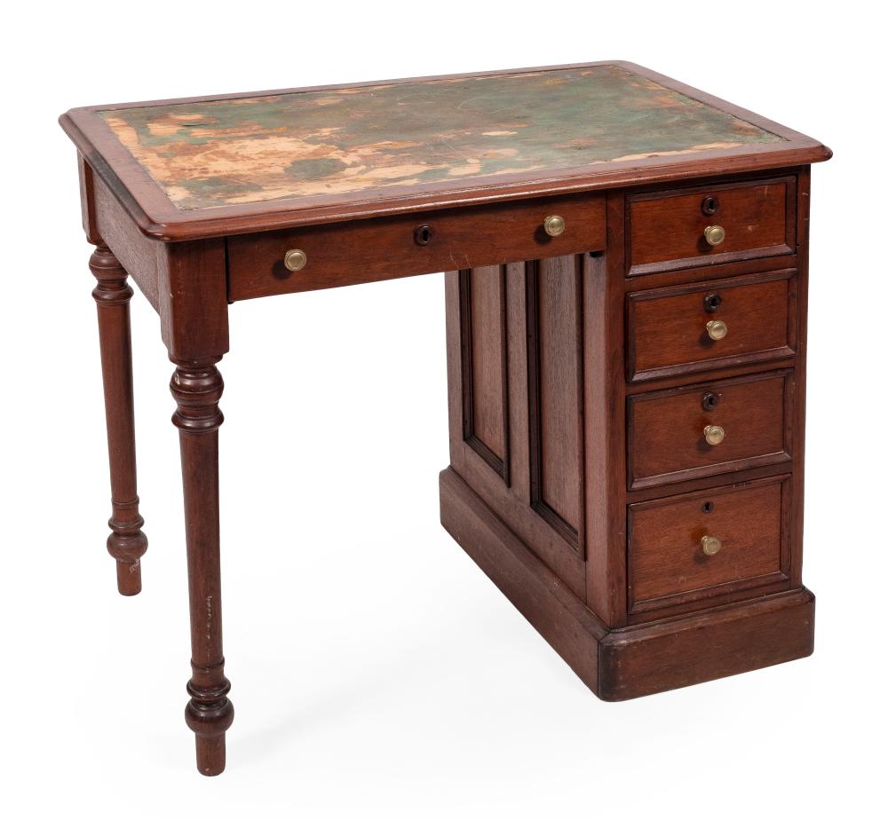 VICTORIAN FIVE-DRAWER DESK 19TH