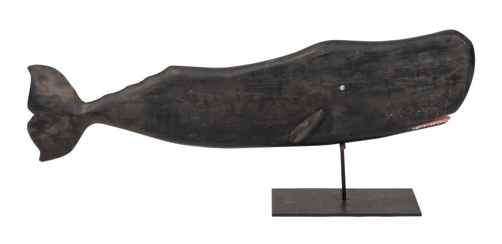 WOODEN SPERM WHALE WEATHER VANE