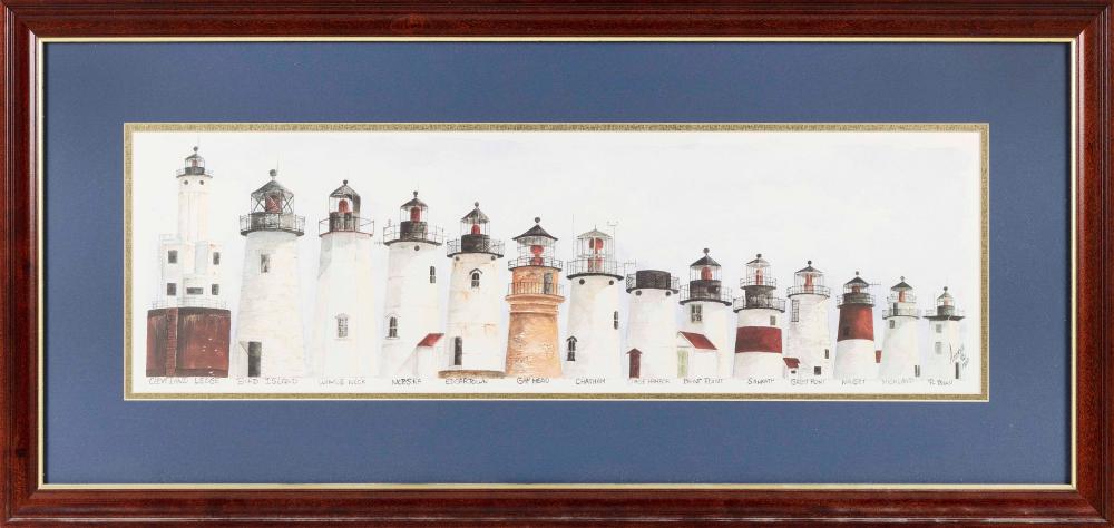 DECORATIVE PRINT OF LIGHTHOUSES 34ec8e