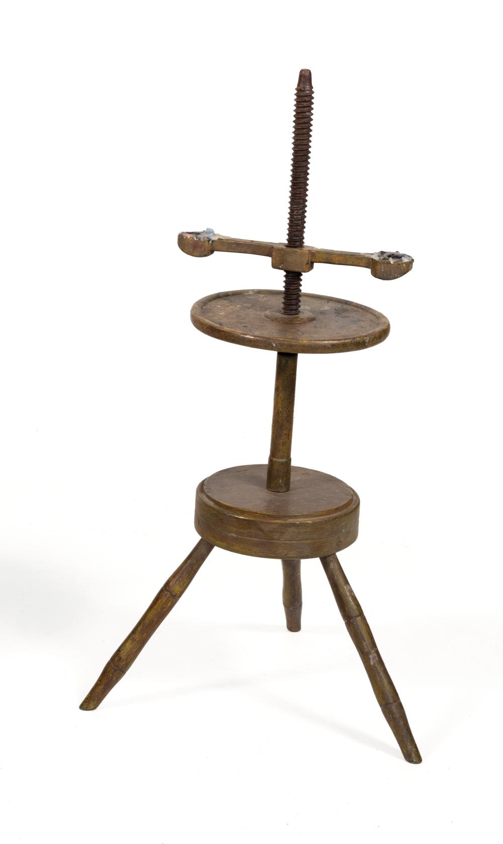 EARLY ADJUSTABLE CANDLESTAND NEW 34ecdf