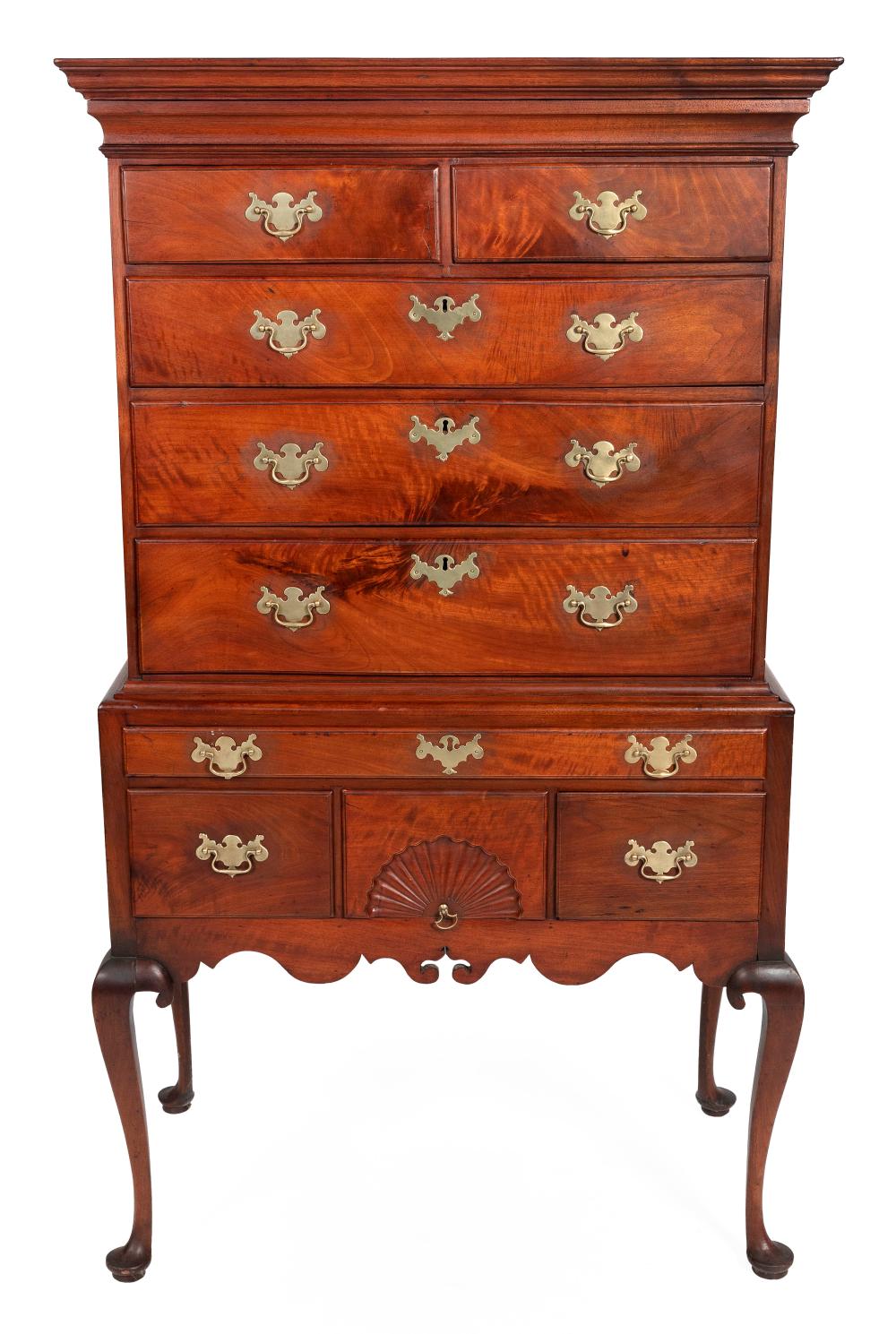 QUEEN ANNE FLAT TOP HIGHBOY BOSTON  34ed04